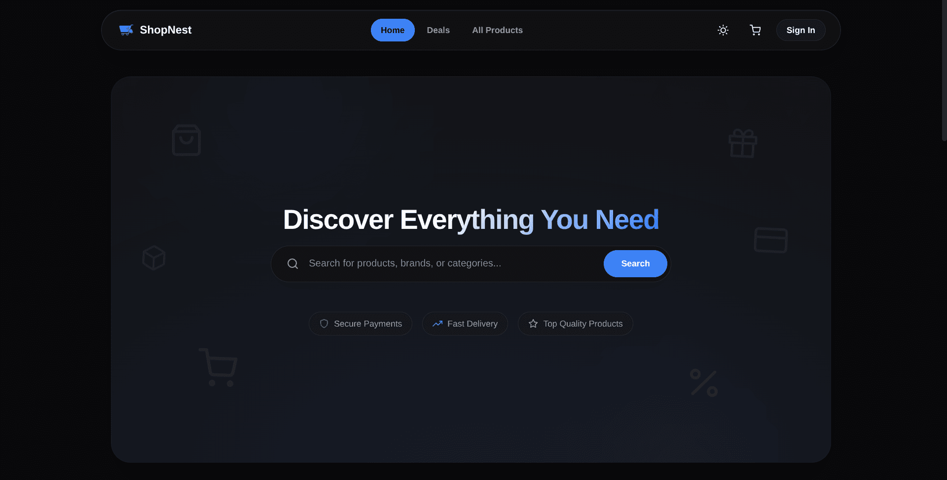 ShopNest E-Commerce Platform